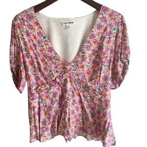 Floral babydoll blouse